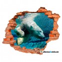 Oso polar buceando