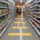 Adhesivos suelo distancia seguridad